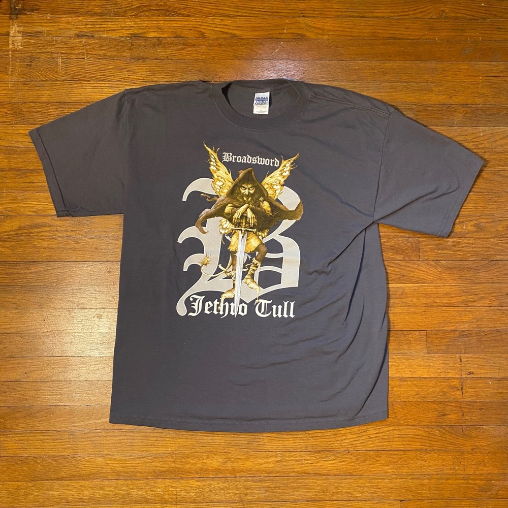 Jethro Tull Broadsword Tour T Shirt Men's XL Gray 2004‎ Tour Concert Tee